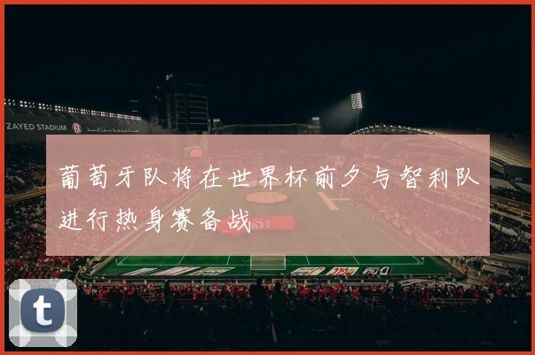 葡萄牙队将在世界杯前夕与智利队进行热身赛备战